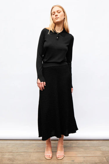 CHIC Knit Polo-Tops-Molli-Debs Boutique